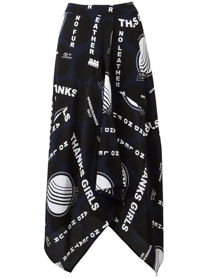 Stella Mccartney - Thanks Girls Skirt - Women - Silk - 42, Blue, Silk