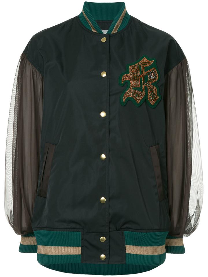 Kolor Sheer Sleeved Bomber Jacket - Black