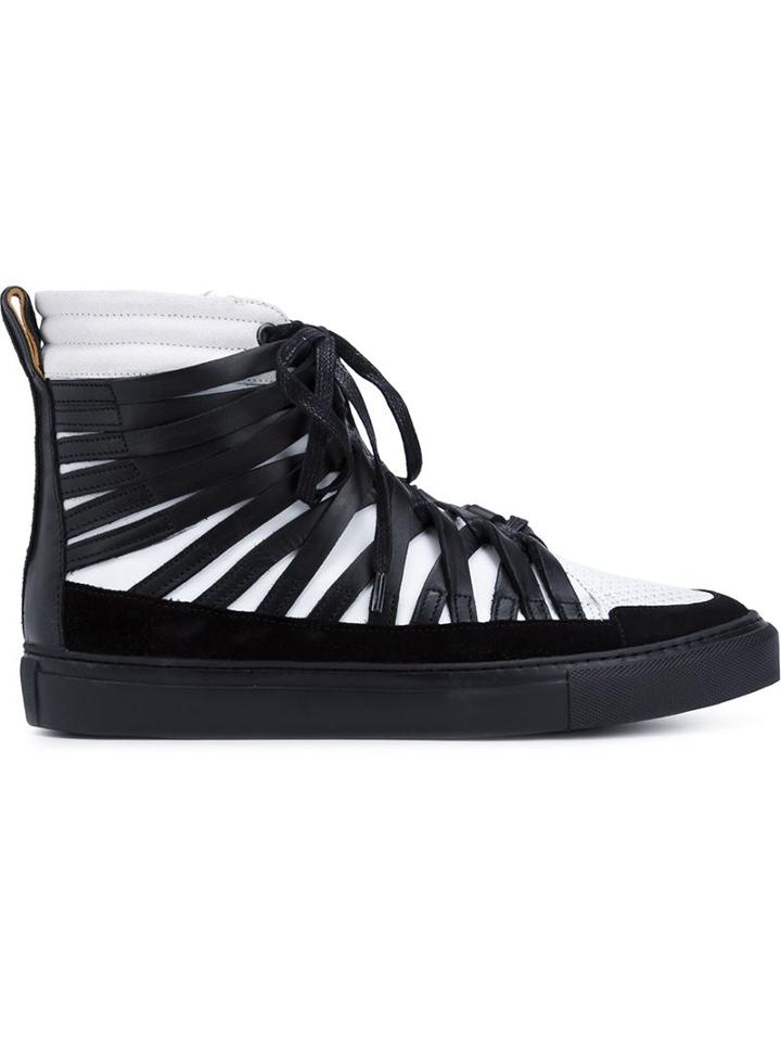 Damir Doma Falco Hi-top Sneakers, Men's, Size: 42, Black, Leather/rubber