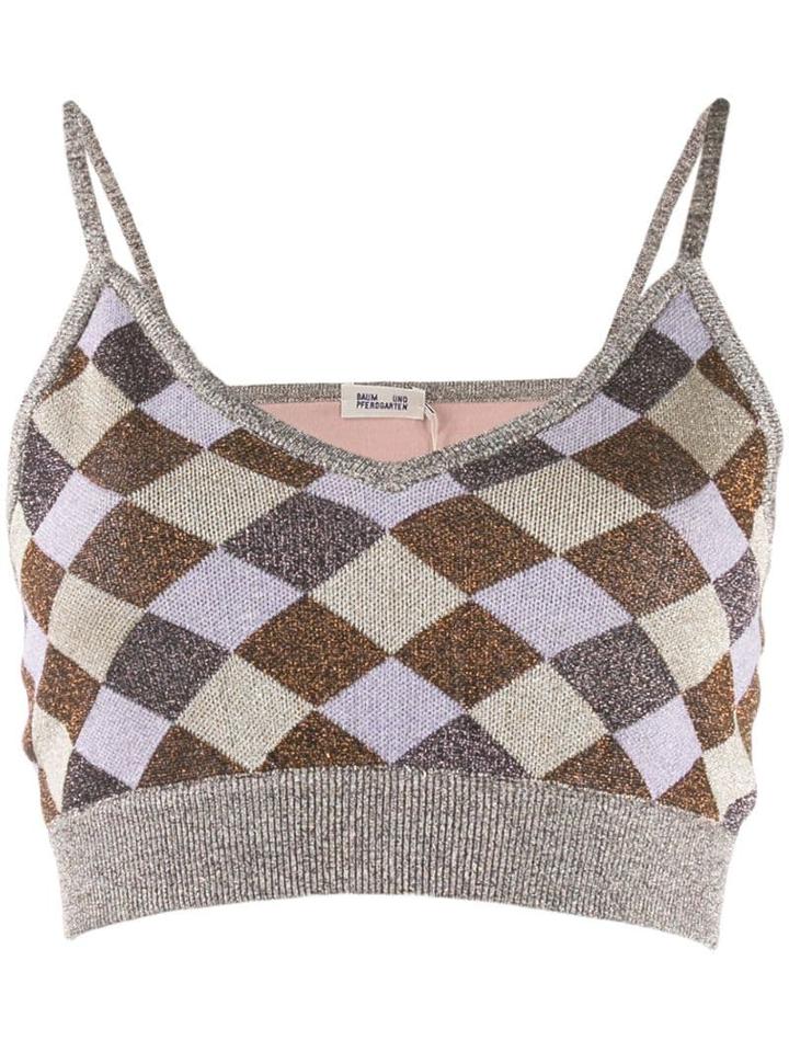 Baum Und Pferdgarten Argyle Knitted Top - Gold