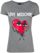 Love Moschino Rockstar Heart T-shirt - Grey