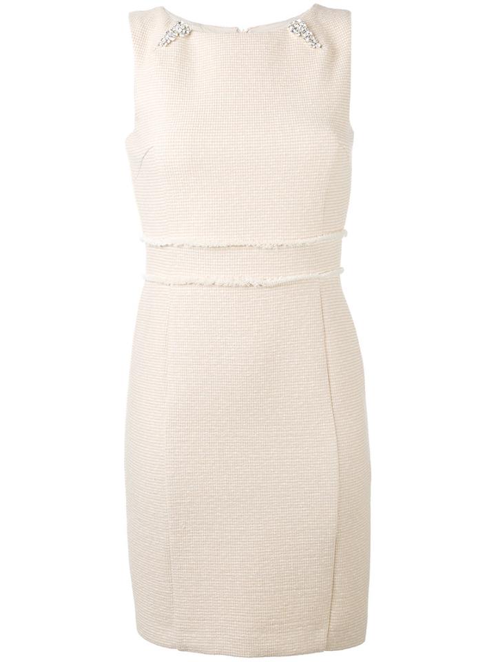 Blugirl - Tweed Sheath Dress - Women - Cotton/polyester - 44, Nude/neutrals, Cotton/polyester