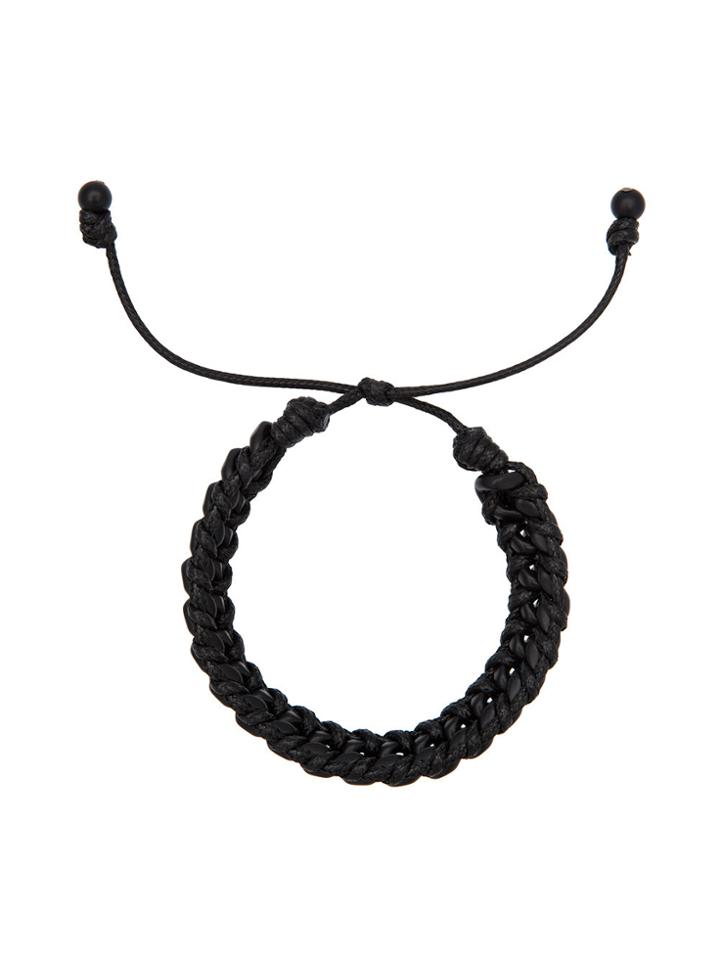 Hues Matte Link Bracelet - Black