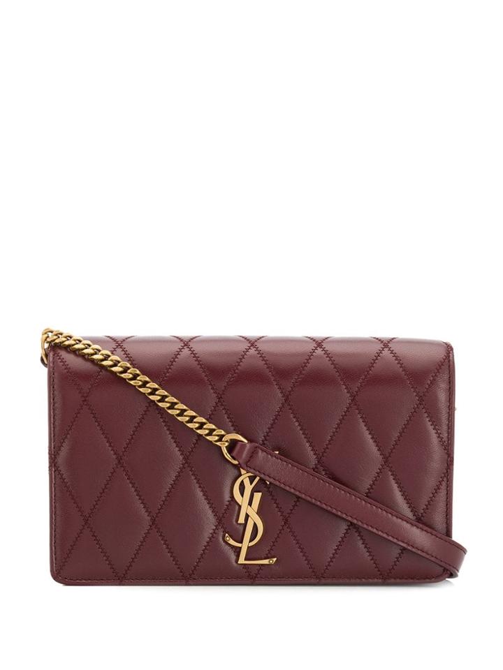 Saint Laurent Angie Chain Shoulder Bag - Red