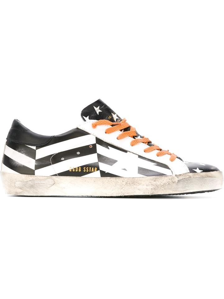 Golden Goose Deluxe Brand Super Star Sneakers, Men's, Size: 40, White, Calf Leather/rubber