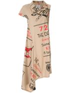 Maison Mihara Yasuhiro Asymmetric Wrap-front Dress - Neutrals