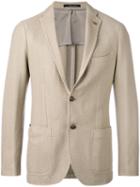 Tagliatore - Logo Pin Blazer - Men - Cotton/cupro - 50, Nude/neutrals, Cotton/cupro