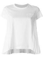 Sacai Chest Pocket Cropped Sleeve T-shirt - White