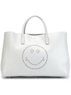 Anya Hindmarch Ebury Smiley Tote, Women's, Blue, Leather