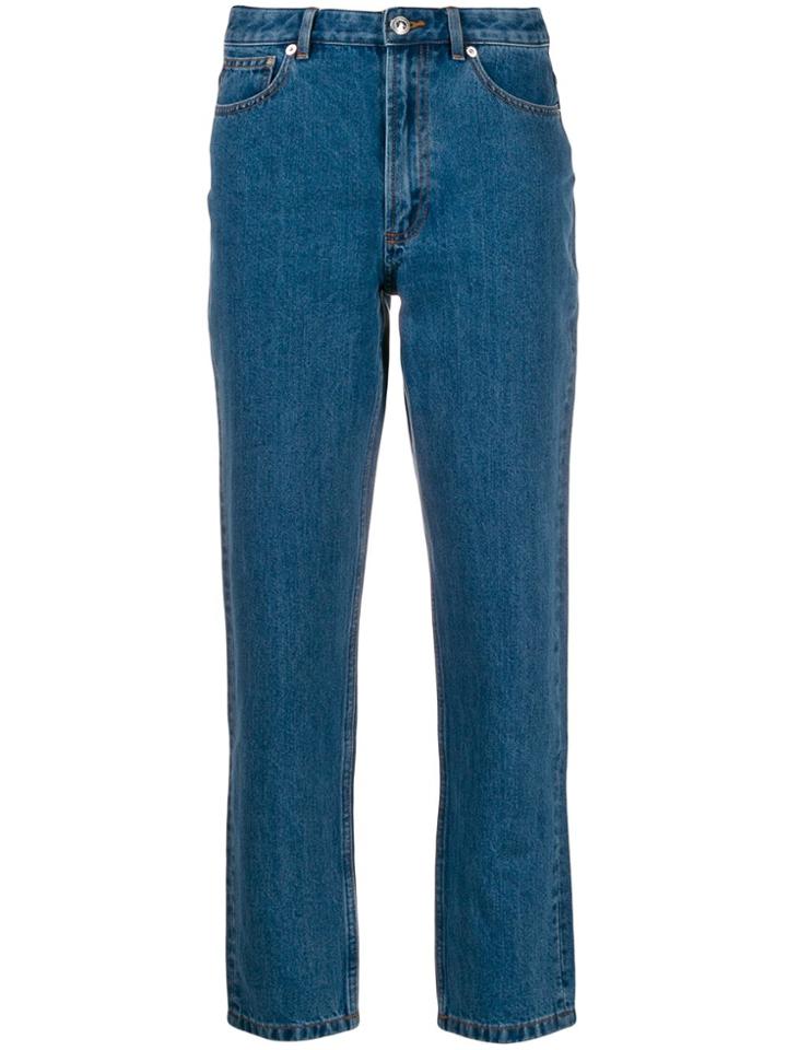 A.p.c. Paper 80's High Cropped Jeans - Blue