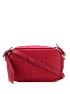 Max Mara Logo Embossed Small Shoulder Bag - Red