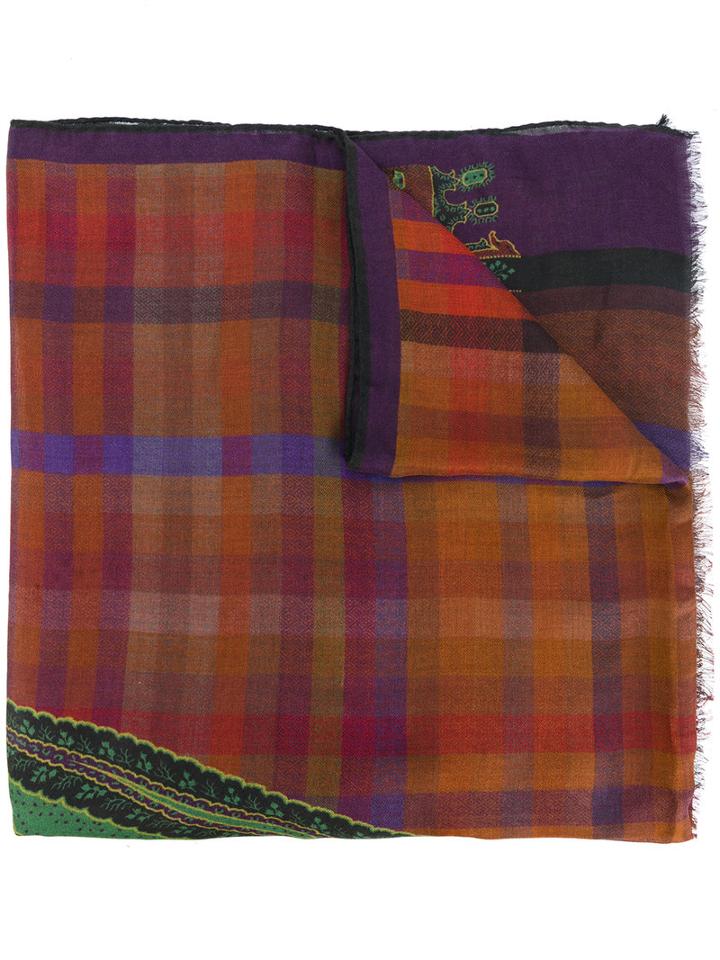 Etro - Printed Scarf - Men - Modal/cashmere - One Size, Yellow/orange, Modal/cashmere
