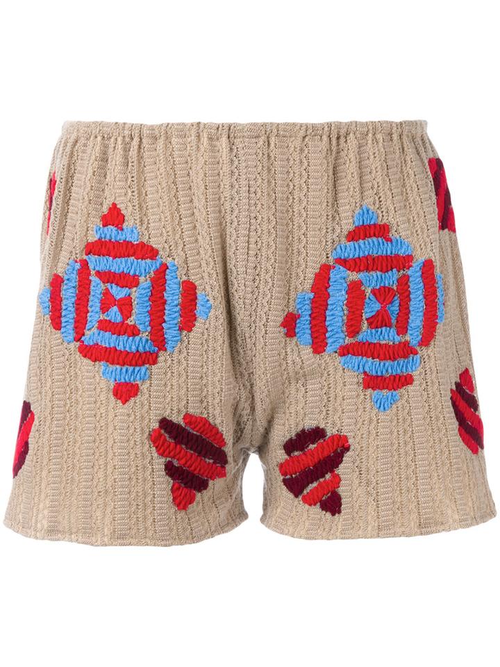 All Things Mochi The Bessa Shorts, Women's, Nude/neutrals, Wool