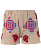 All Things Mochi The Bessa Shorts, Women's, Nude/neutrals, Wool