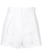 Alberta Ferretti Embroidered Shorts - White