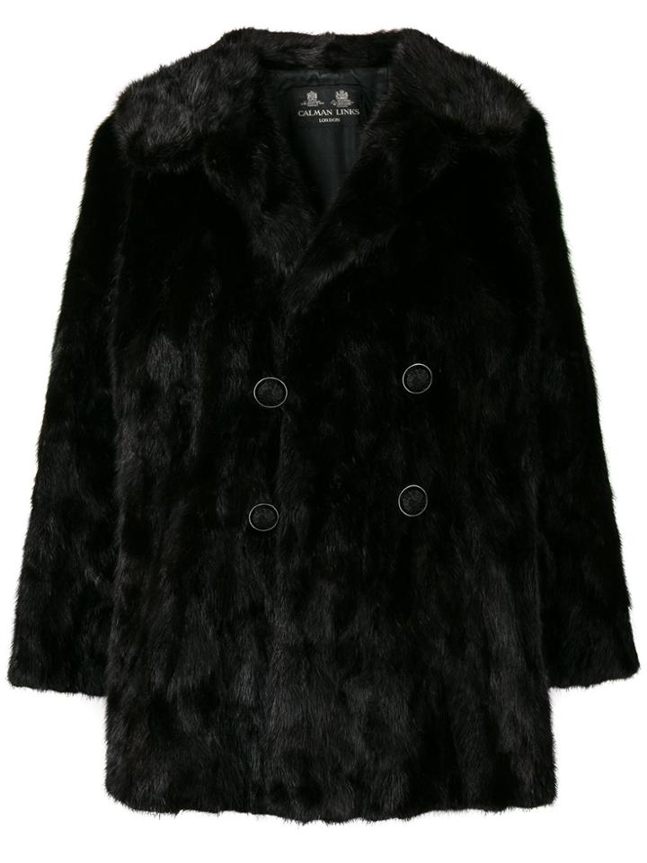 Rewind Vintage Affairs Double Breasted Coat - Black