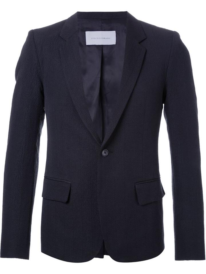 Strateas Carlucci Slim Fit Blazer, Men's, Size: Small, Black, Silk