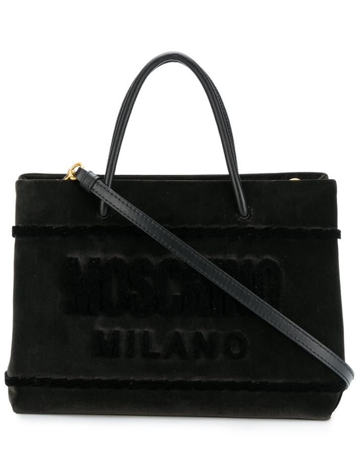 Moschino Velvet Tote Bag - Green