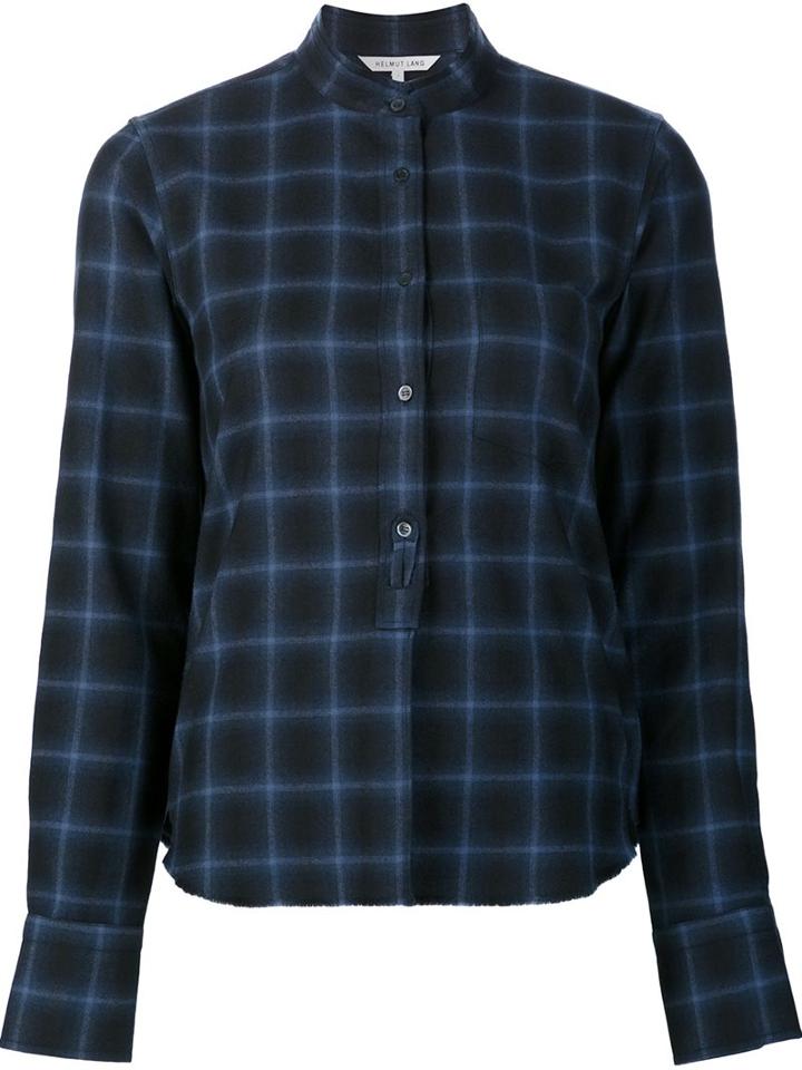 Helmut Lang Checked Shirt, Women's, Size: Medium, Blue, Cashmere/wool
