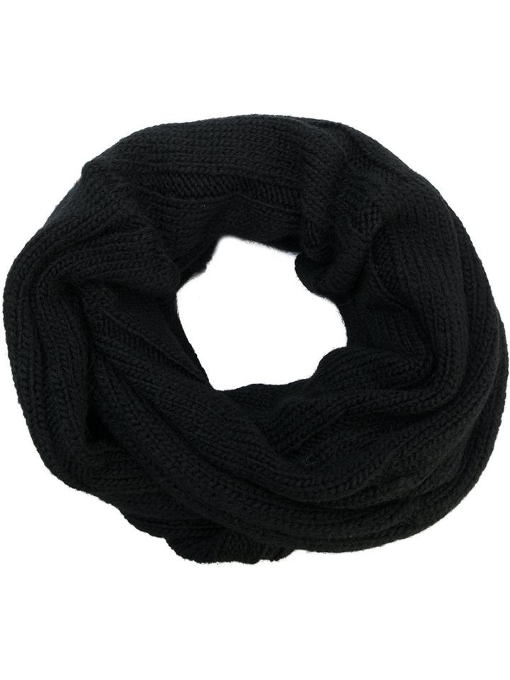 Lost & Found Rooms - Ribbed Infinity Scarf - Men - Acrylic/wool/alpaca - One Size, Black, Acrylic/wool/alpaca