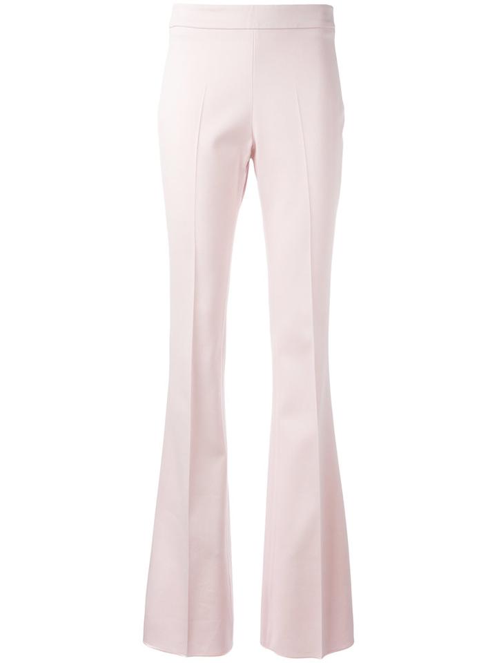 Giambattista Valli - Tailored Flared Trousers - Women - Cotton/spandex/elastane/acetate/viscose - 44, Pink/purple, Cotton/spandex/elastane/acetate/viscose