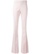 Giambattista Valli - Tailored Flared Trousers - Women - Cotton/spandex/elastane/acetate/viscose - 44, Pink/purple, Cotton/spandex/elastane/acetate/viscose