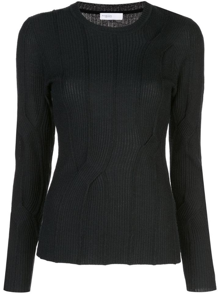 Rosetta Getty Geometric Knit Jumper - Black