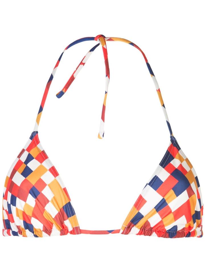 Eres Mosaic-print Triangle Bikini Top - Multicolour
