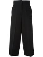 Jil Sander Wide-leg Trousers, Women's, Size: 38, Black, Silk/cotton/spandex/elastane/virgin Wool
