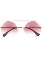 Fendi Eyewear Round Frame Sunglasses - Red