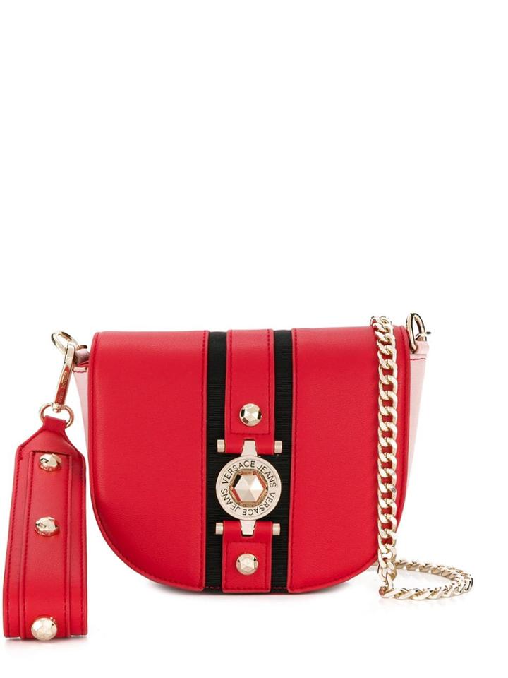 Versace Jeans Logo Shoulder Bag - Red