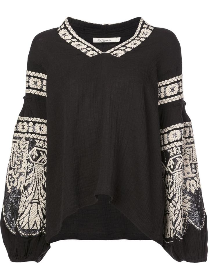 Mes Demoiselles Embroidered Blouse - Black