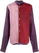 Comme Des Garçons Homme Plus Panelled Button-down Shirt - Purple