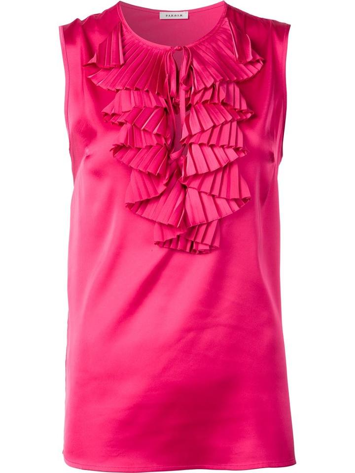 P.a.r.o.s.h. 'piano' Sleeveless Blouse, Women's, Size: 44, Pink/purple, Polyester