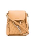 Chloé Bleached Brown Faye Quilted Leather Backpack