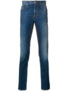 Z Zegna Faded Slim Fit Jeans - Blue