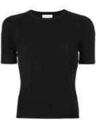 Ck Calvin Klein Twist Knit Short Sleeve Top - Black
