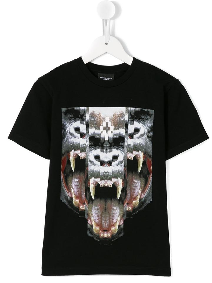 Marcelo Burlon County Of Milan Kids Printed T-shirt, Boy's, Size: 8 Yrs, Black