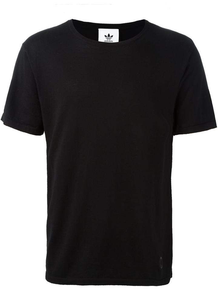 Adidas Adidas Originals X Wings + Horns Knitted T-shirt, Men's, Size: Medium, Black, Cotton