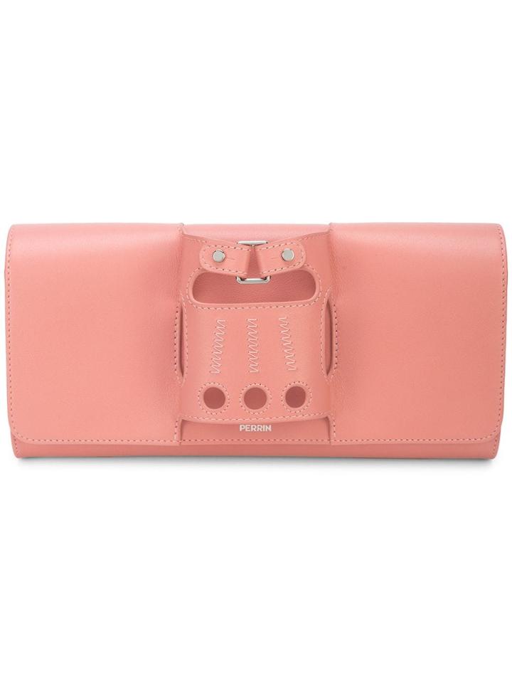 Perrin Paris Le Cabriolet Clutch - Pink & Purple