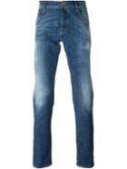 Jacob Cohen Cropped Straight Leg Jeans, Men's, Size: 32, Blue, Cotton/polyester/spandex/elastane