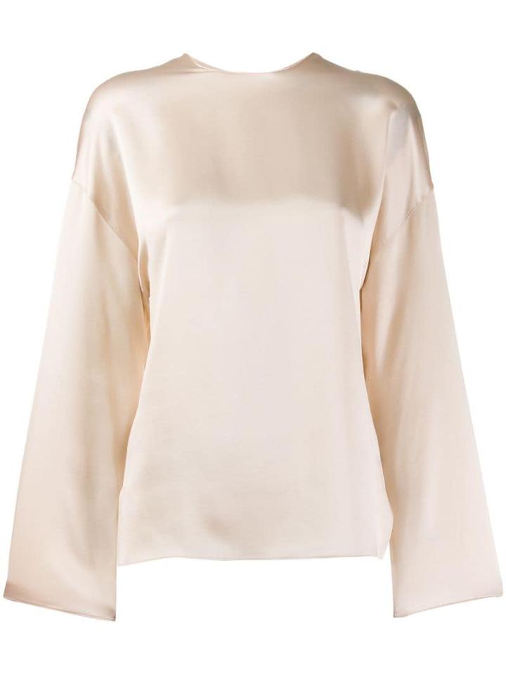 Vince Round Neck Blouse - Neutrals