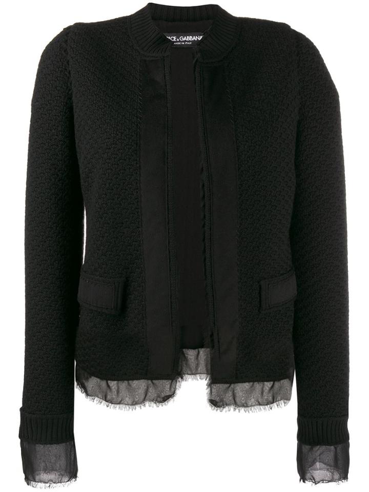 Dolce & Gabbana Bouclé Tweed Jacket - Black