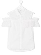 Msgm Kids Teen Broderie Anglaise Blouse - White
