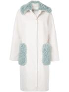 Tu Es Mon Trésor Phoenix Faux Fur Coat - White