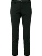 Fay Cropped Skinny Trousers - Black