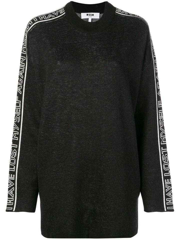Msgm I Have Lost Myself Jumper - Black
