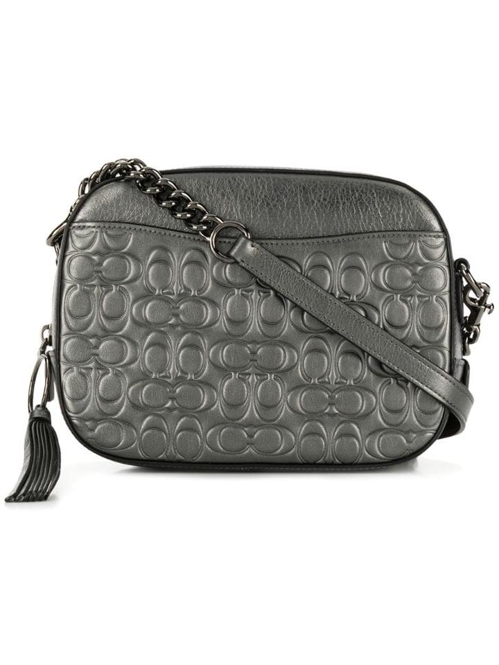 Coach Logo Camera Crossbody Bag - Grey