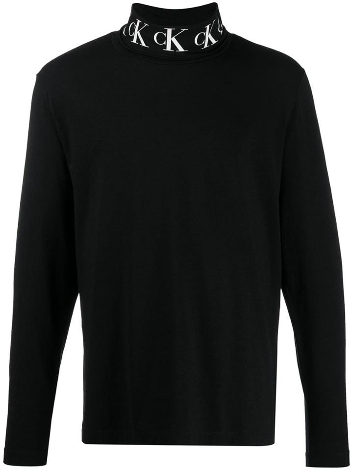 Calvin Klein Jeans Monogram Turtle Neck - Black