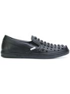 Jimmy Choo 'grove' Studded Slip On Sneakers - Black